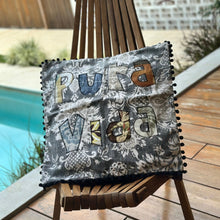 Load image into Gallery viewer, Pura Vida squared cushion
